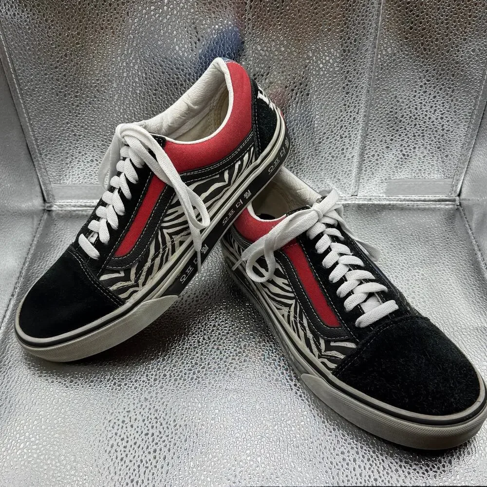 Vans Old Skool Korean Typography Men 8 Women 9.5 Tiger Floral VN0A38G19HW